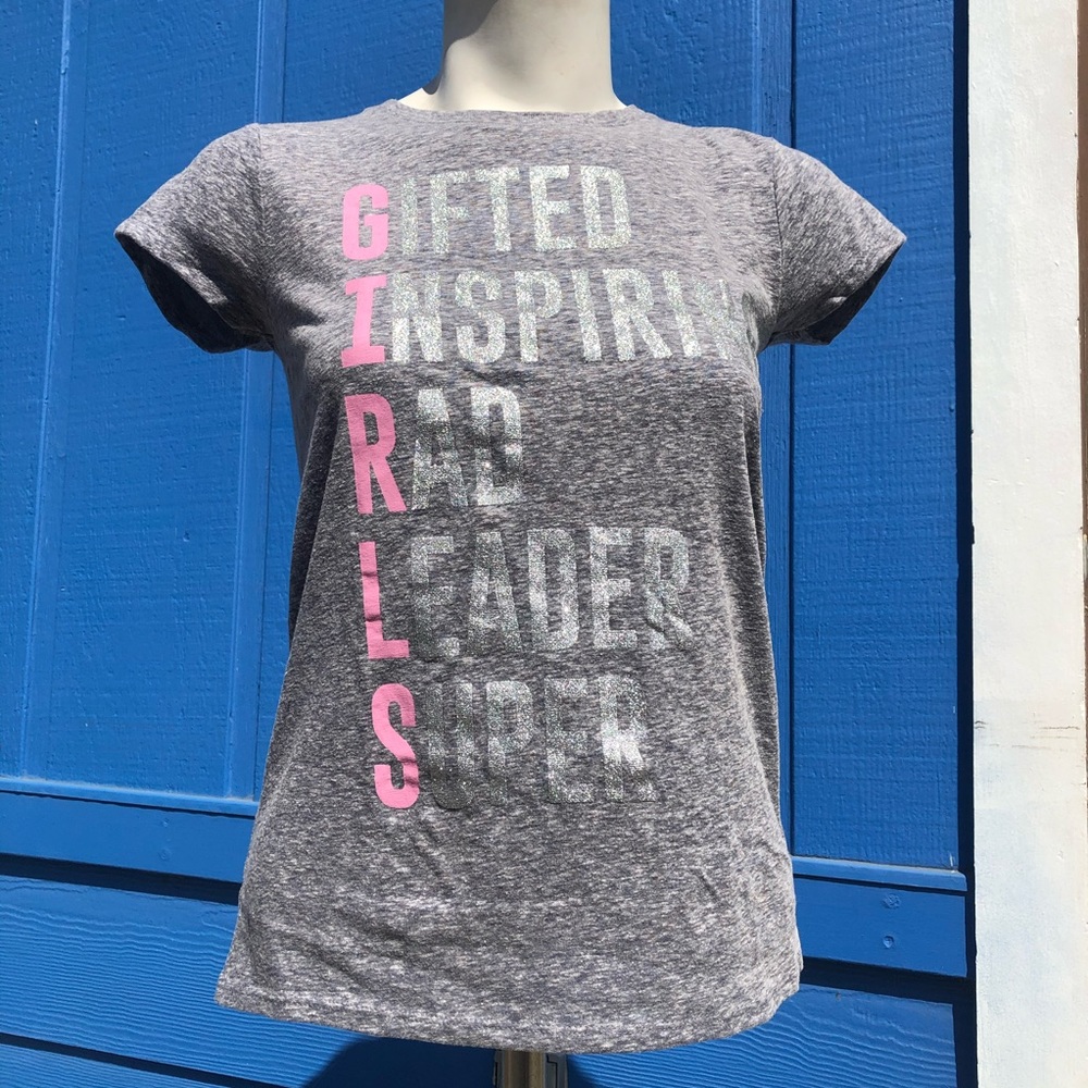 3/$15 GIRLS Acronym Glitter Tee LAST ONE